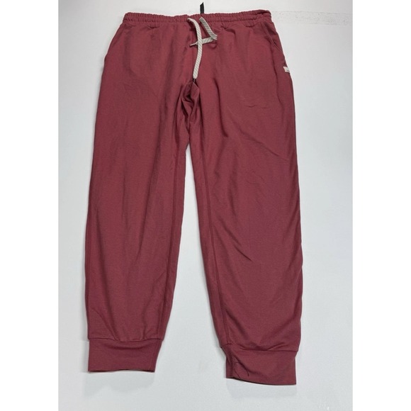 Vuori Pants - Vuori Performance Jogger Heathered Light Red Dream Knit Tapered Pants Medium